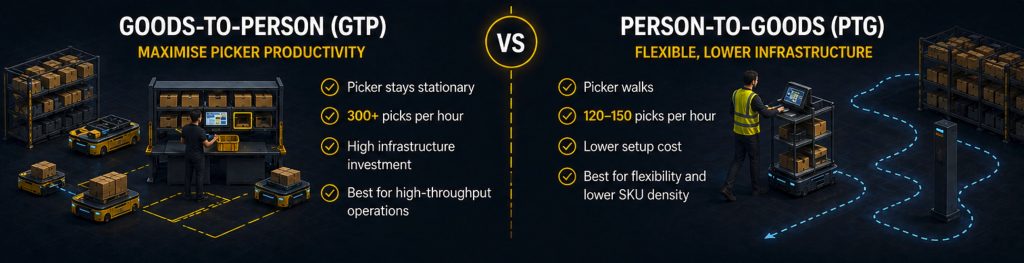Good to Person versus Person to Goods